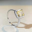 Wholesale Modern Square 925 Sterling Silver Zircon Inlay Ring