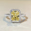 Wholesale Modern Square 925 Sterling Silver Zircon Inlay Ring