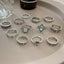 Vintage Hollow Diamond Bee and Heart Ring Set - 27 Pieces