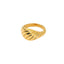 Wholesale Geometric 18k Gold Plated Stainless Steel Twist Rings