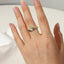 Wholesale Geometric 18k Gold Plated Stainless Steel Twist Rings