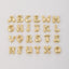 18K Gold Plated Brass Alphabet Pendant Necklace