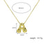 18K Gold Plated Brass Alphabet Pendant Necklace