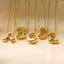 18K Gold Plated Brass Alphabet Pendant Necklace