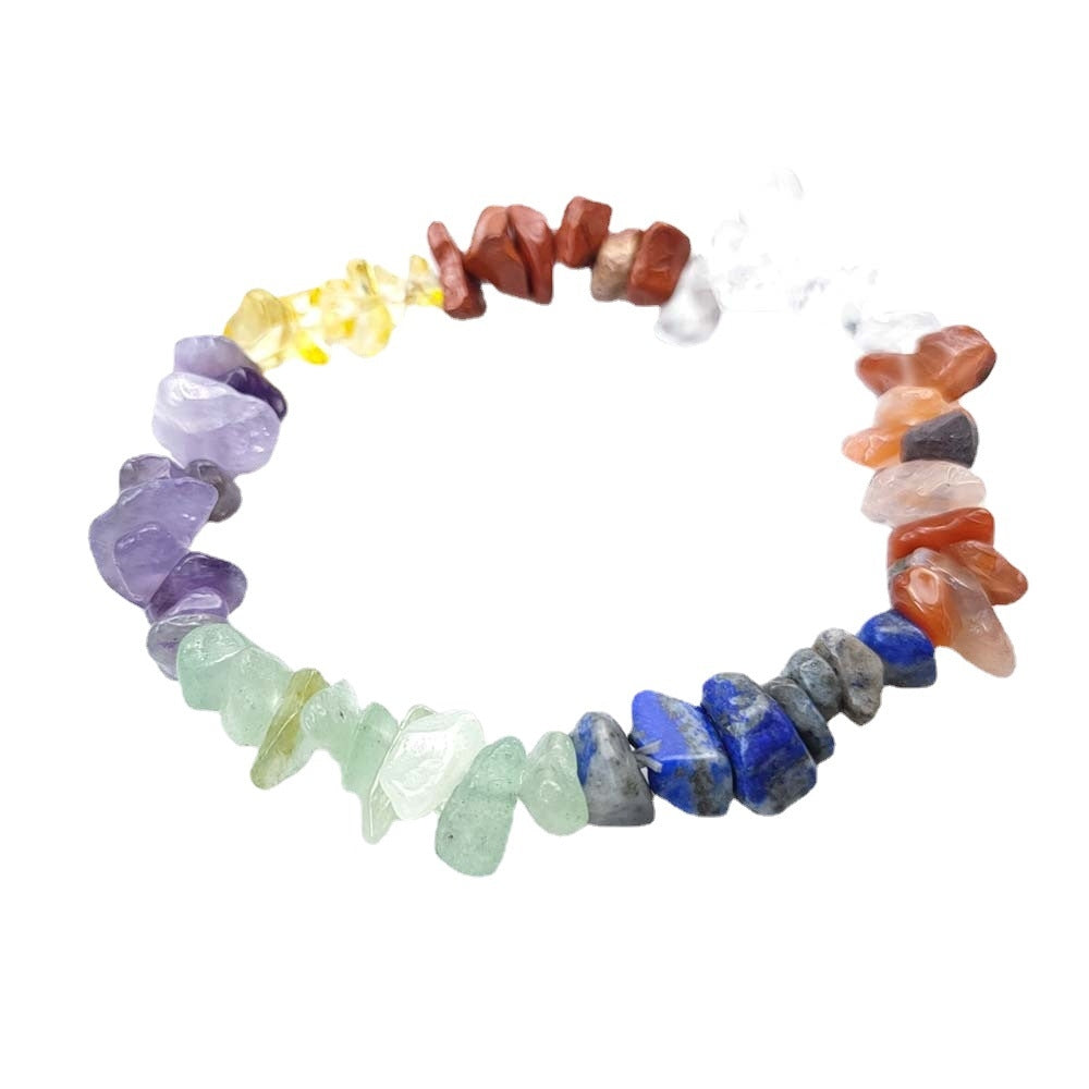 Wholesale Natural Stone Polished Multicolor Crystal Stretch Bracelets