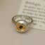 Minimalist 18K Gold Plated Open Ring with Color Contrast Design