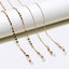 Wholesale Snake Bone Chain Disc Copper Glasses & Mask Chain Set - Rose Gold