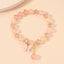 Women's Vintage Crystal Butterfly Bracelet - Colorful Glass Beaded Jewelry