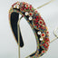 Women's Vintage Rhinestone Pearl Baroque Sponge Headband
