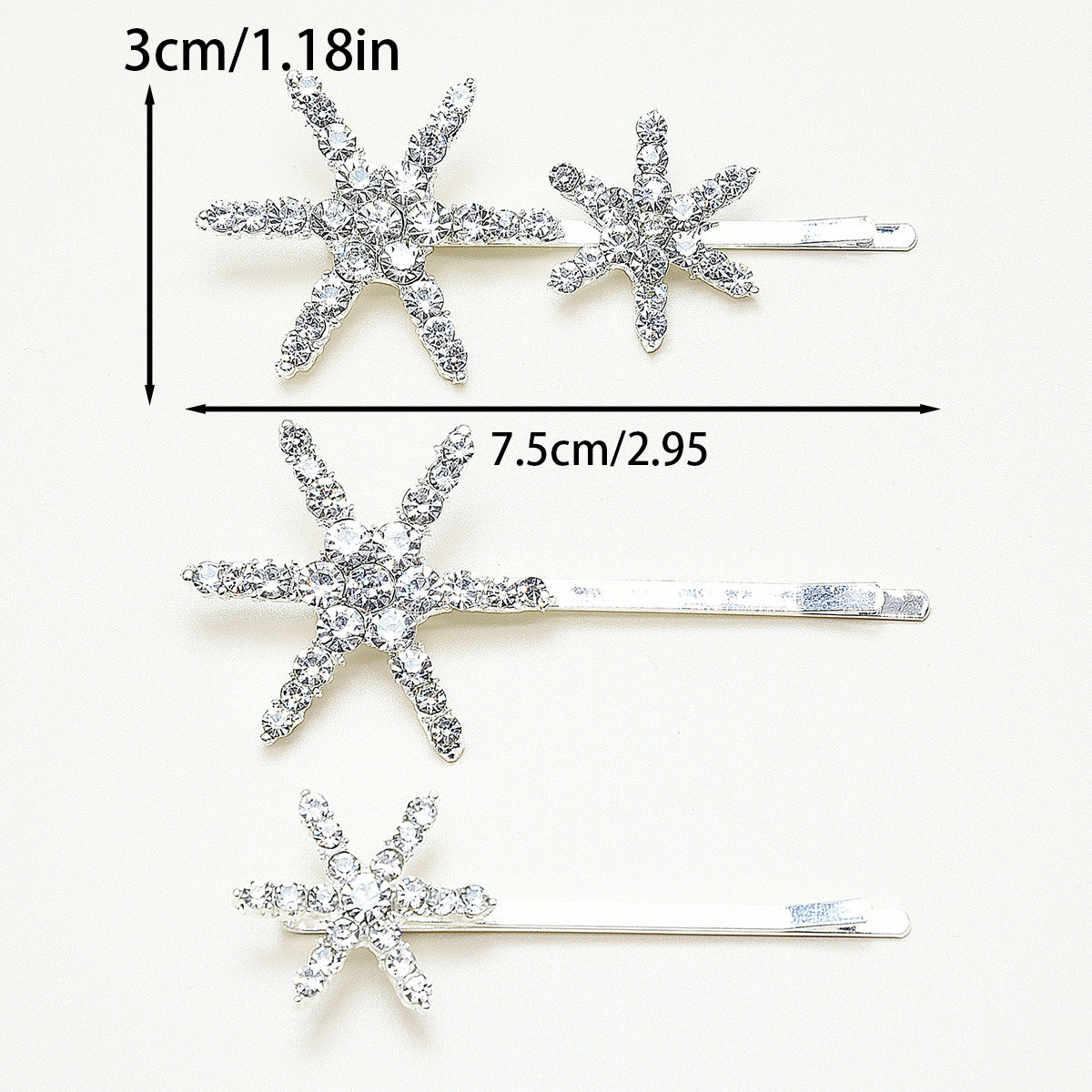 Women's Star-Shaped Alloy Hair Clip Bridal Hairpin Fashion Accessory