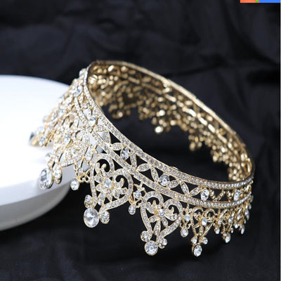 Women's Baroque Bridal Rhinestone Tiara Headband