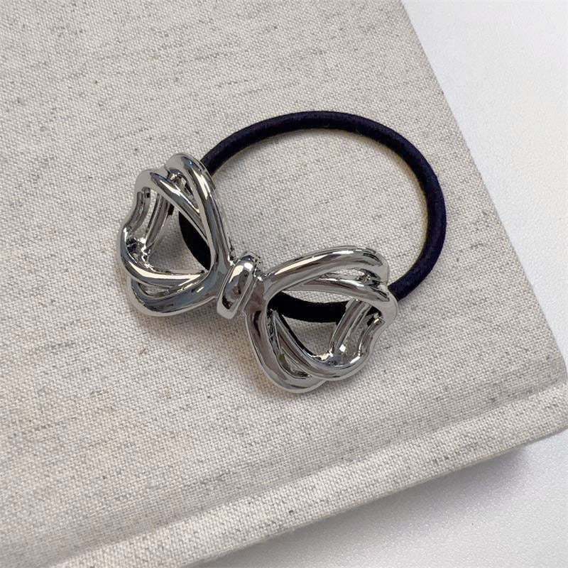 Women's Elegant Alloy Bow Knot Hollow Hair Tie and Headband Set