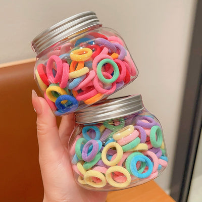 Women's and Girls' High Elasticity Solid Color Hair Ties - No Damage Rubber Bands for All Ages