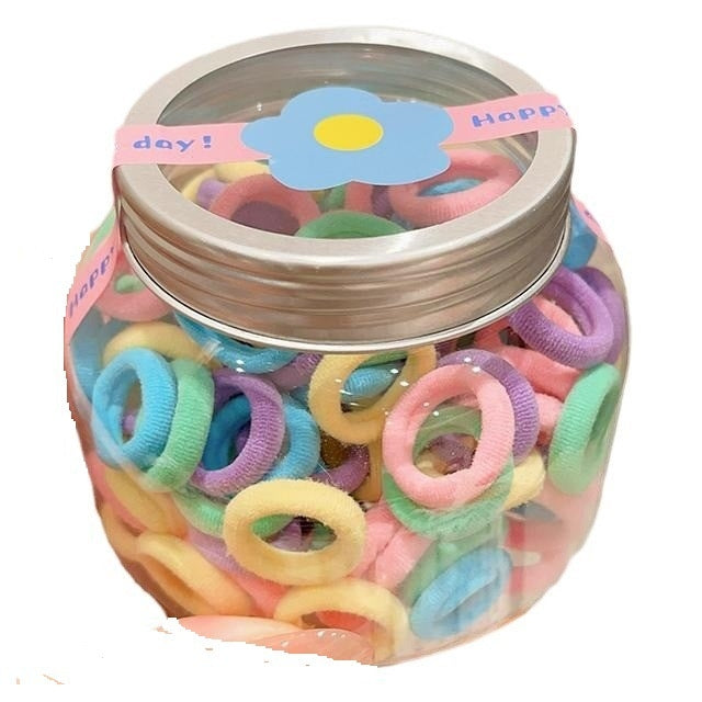 Women's and Girls' High Elasticity Solid Color Hair Ties - No Damage Rubber Bands for All Ages