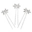 Women's Ethnic Flower Rhinestone Crystal Hair Comb Set