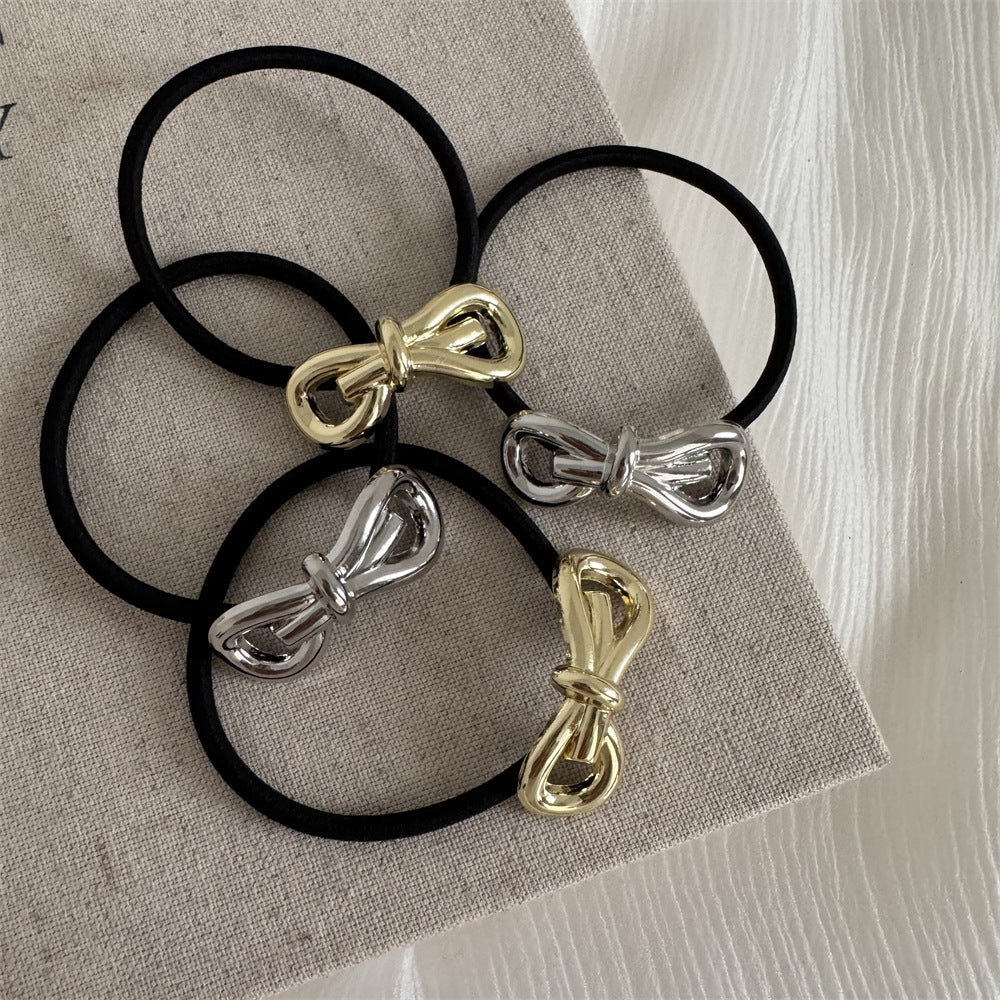 Women's Modern Classic Bow Knot Metal Hair Tie