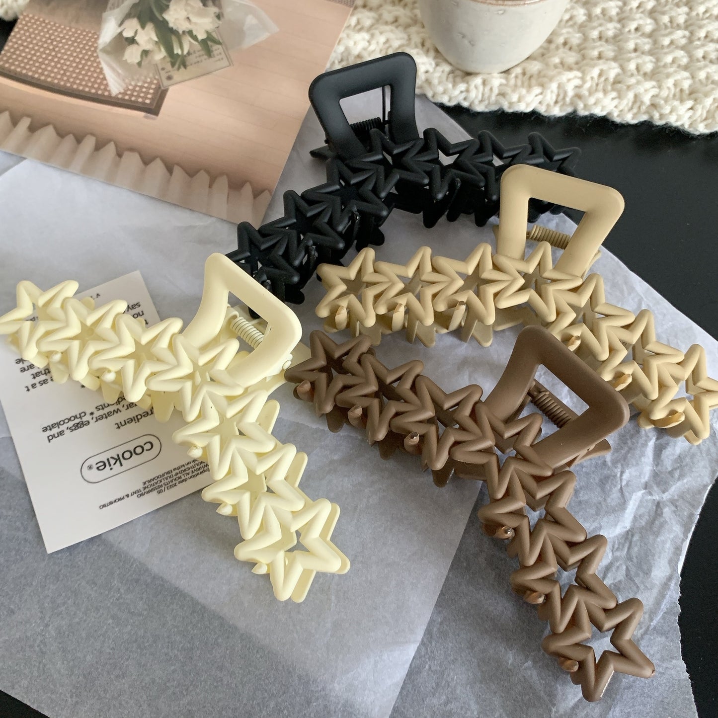Women's Pentagram Frosted Hair Claw Clip - 2023 New Star Design Hairpin Headwear