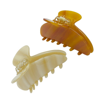 Women's Classic Solid Color Acetate Hair Claw Clip - French Elegant Versatile Shark Clip