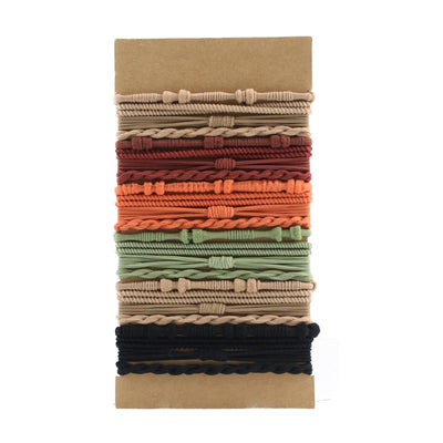 Bohemian Nylon Braid Hair Tie and Vintage Headband Bracelet for Women