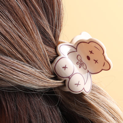 Women's Cute Cartoon Animal Hair Claw Clips - Bear & Panda Acetate Hair Accessories