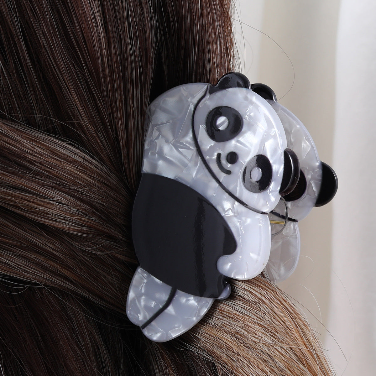 Women's Cute Cartoon Animal Hair Claw Clips - Bear & Panda Acetate Hair Accessories