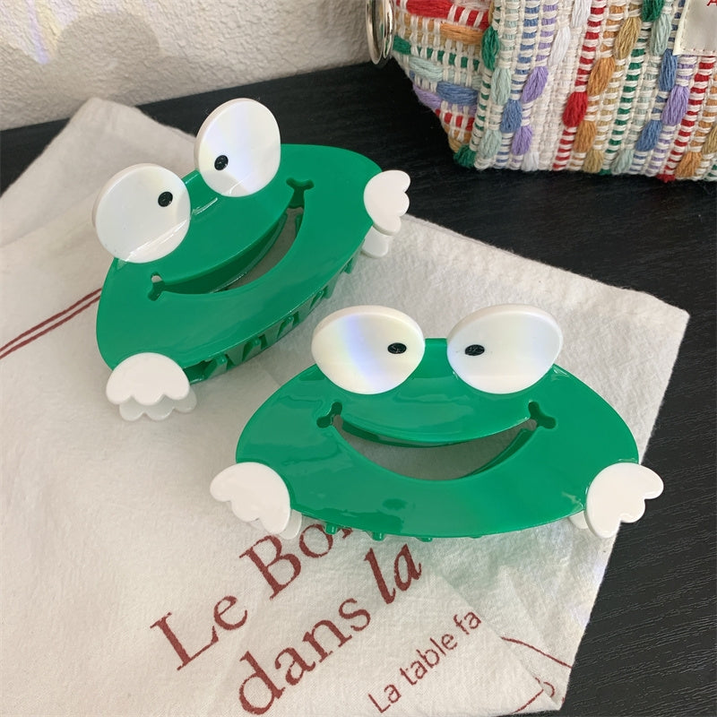 Women's Cute Frog Acetate Hair Claw Clips