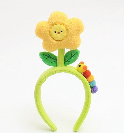 Women's Colorful Flower Yarn Hair Band - Creative Cartoon Headband for Girls