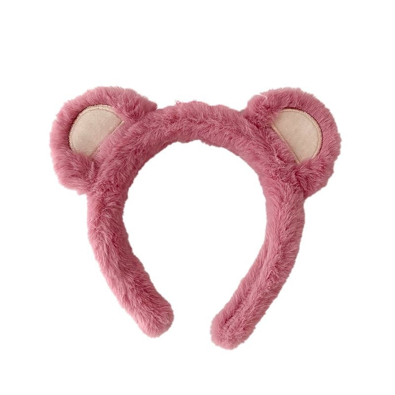 Women's Cute Cartoon Animal Hair Band - Rabbit, Panda, Frog Design, Plush Headband for Skincare and Makeup