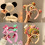 Women's Cute Cartoon Animal Hair Band - Rabbit, Panda, Frog Design, Plush Headband for Skincare and Makeup