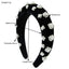 Women's Fashionable Pearl Beaded Flannel Headband