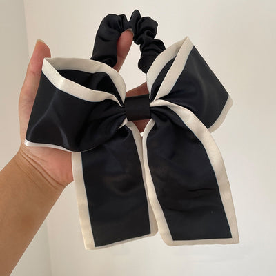 Women's Vintage Elegant Silky Bow Hair Tie and Ponytail Holder