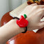 Women's High-End Acetate Fruit Hair Tie with Rhinestone Inlay