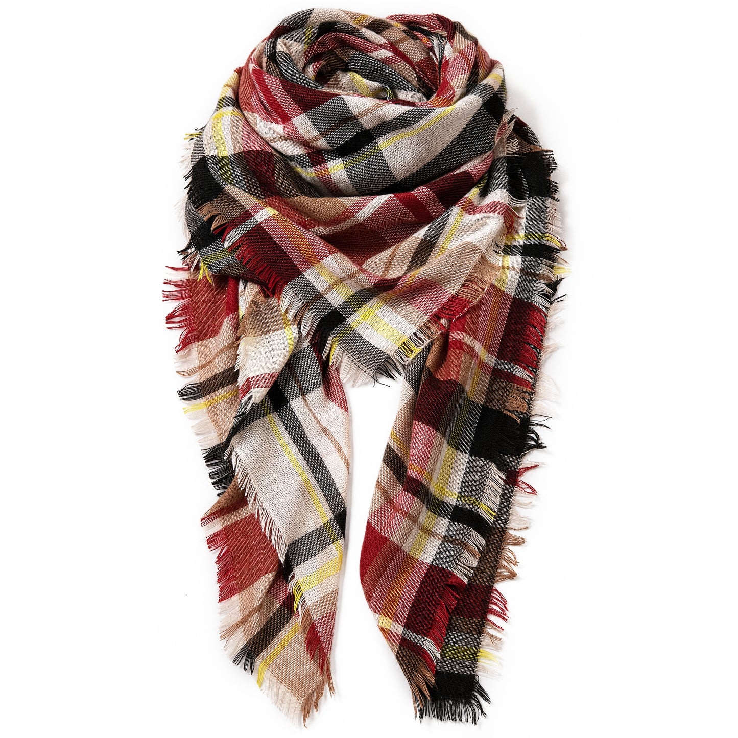 Women's Casual Lattice Polyester Scarf Shawl for Autumn Winter