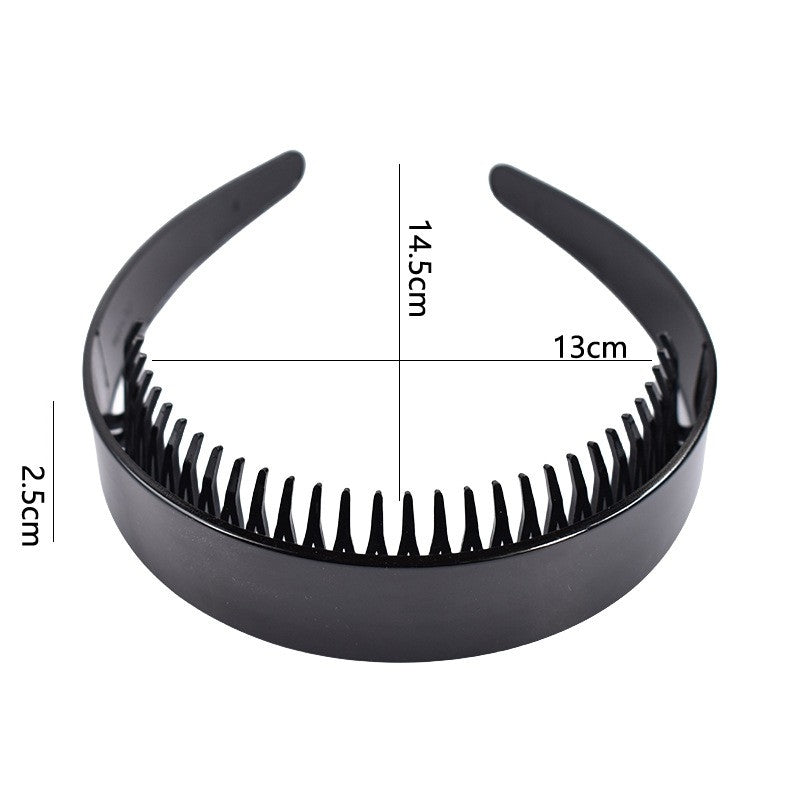 Women's Solid Color ABS Hair Band with Anti-Slip Teeth