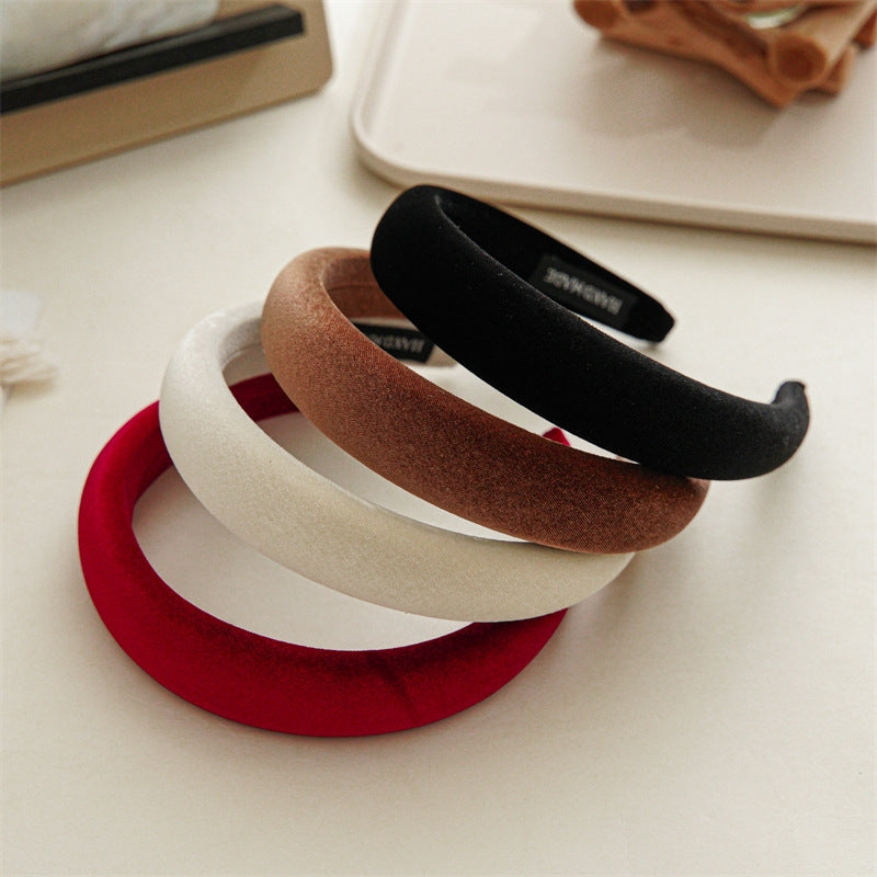 Women's Velvet Solid Color Handmade Hair Band