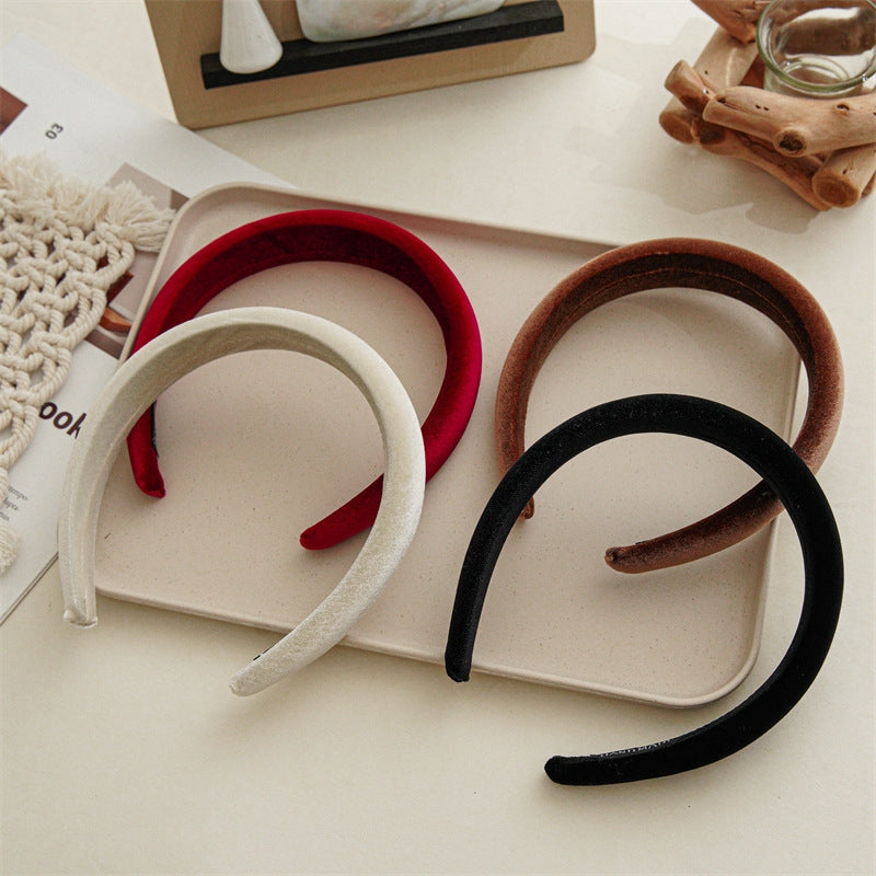 Women's Velvet Solid Color Handmade Hair Band