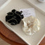 Women's Elegant Satin Hair Tie Set - Solid Color & Textured Scrunchies