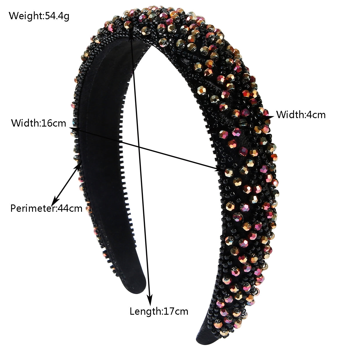 Women's Luxury Handmade Geometric Beaded Crystal Headband