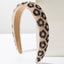 Women's Fashion Leopard Beaded Hairband - Hand-Sewn Rice Beads, Shiny Party Accessory