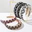 Women's Fashion Leopard Beaded Hairband - Hand-Sewn Rice Beads, Shiny Party Accessory