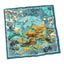 Women's Chinoiserie Floral Mountain Print Silk Scarf 70cm