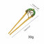 Elegant Chinoiserie Bamboo Leaf Rhinestone Hairpin - U-Shaped Headdress & Cheongsam Accessory