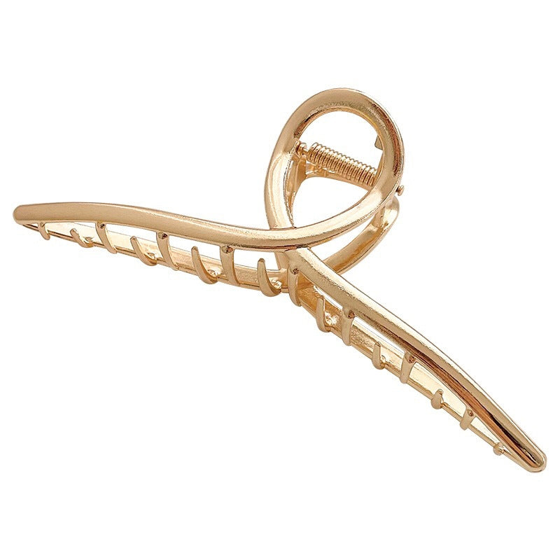 Women's Oversized 14cm Metal Hair Claw Clip with Premium Finish