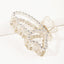 Women's Elegant Butterfly Hair Claw with Rhinestones and Pearls