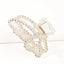 Women's Elegant Butterfly Hair Claw with Rhinestones and Pearls