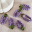 Women's Grape Purple Cloth Hair Clip Hair Accessory