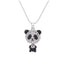 Women's Cute Panda Pendant Necklace with Rhinestone Accents