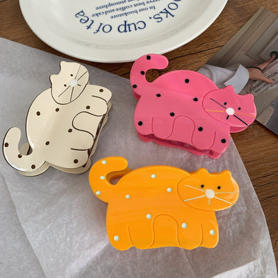 Women's Cute Cartoon Cat Acetate Hair Claw Clip