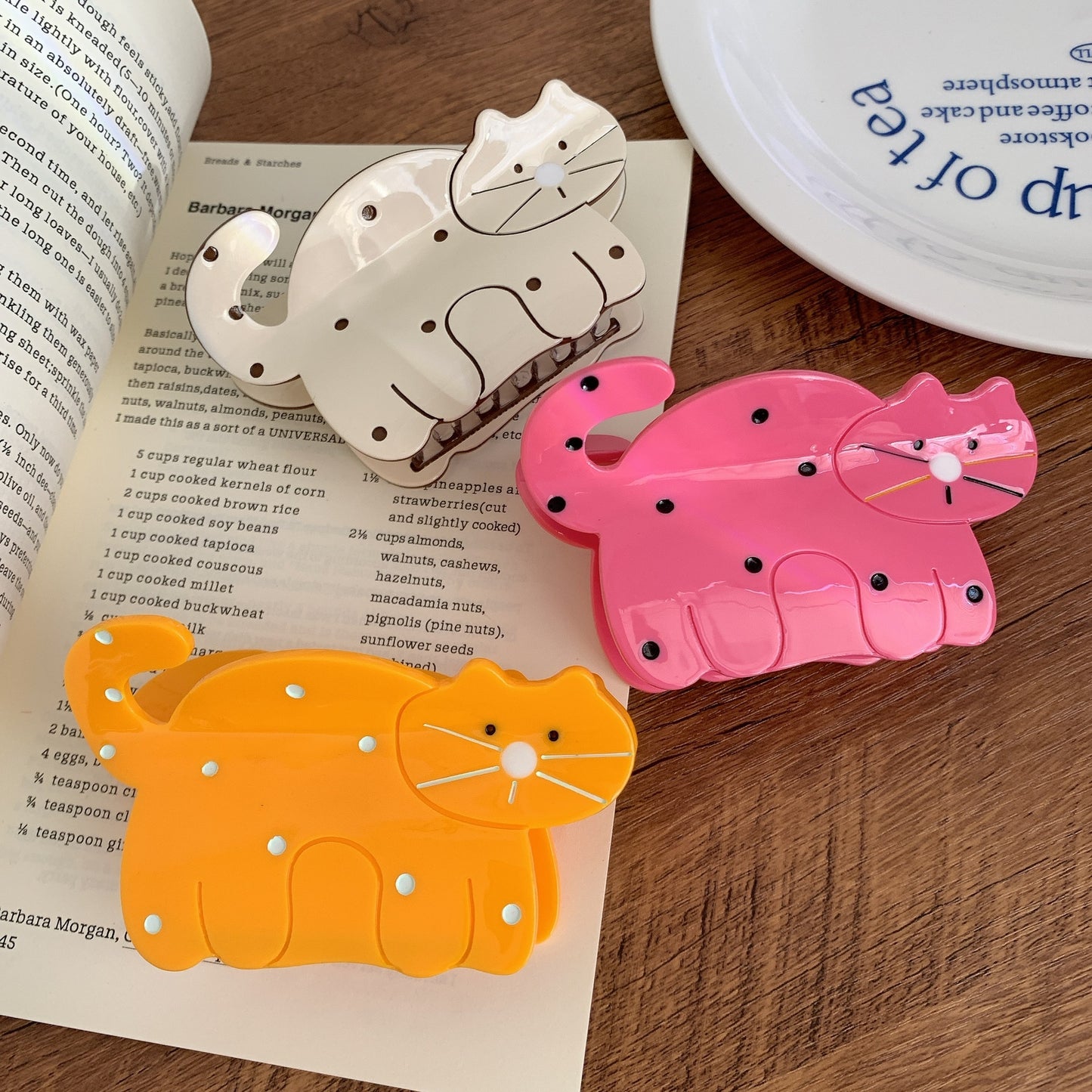 Women's Cute Cartoon Cat Acetate Hair Claw Clip