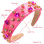 Women's Heart Shape Rhinestone Glass Hair Band - Baroque Pink Party Accessory